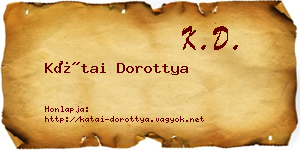 Kátai Dorottya névjegykártya